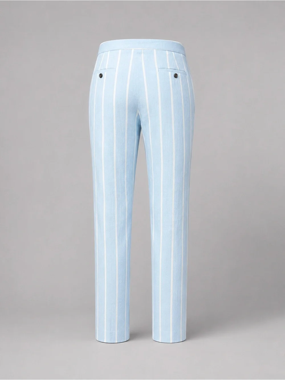 Banana Republic Avery Ankle Pants Sz 8 Blue White Stripe Linen Blend NWOT